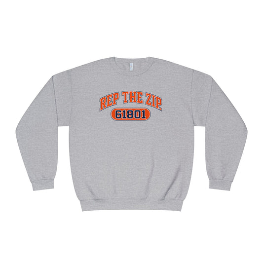"Rep the Zip" 61801 Vintage Collegiate Pullover - UNIVERSITY OF ILLINOIS