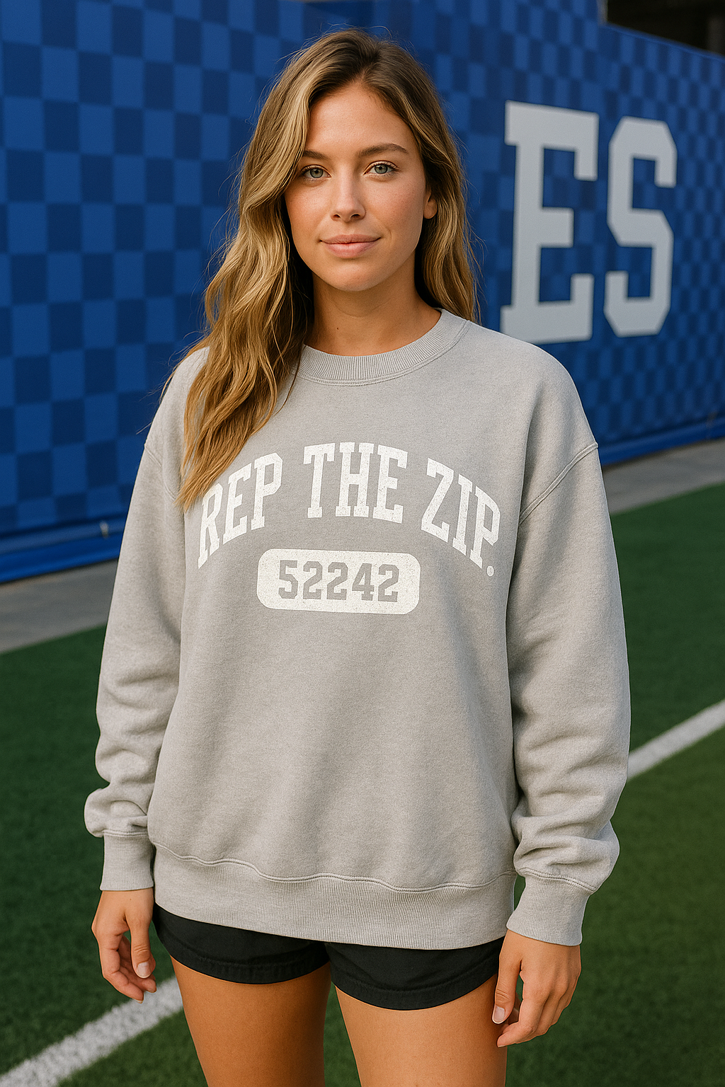 "Rep the Zip" 52242 Vintage Collegiate Pullover - IOWA