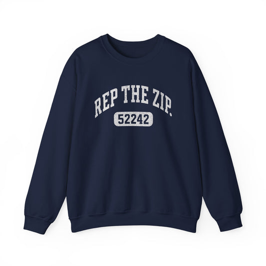 "Rep the Zip" 52242 Vintage Collegiate Pullover - IOWA
